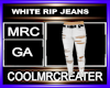 WHITE RIP JEANS