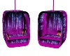 Pink forest hang chairs