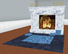 Blue Marble Fireplace