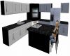 Black and grey cabinets