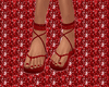 red twist sandals