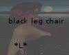 *L* black leg chair