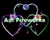 Colorful Firework Hearts