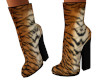 Tiger Print Short Boots
