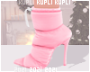 $K Puffy Booties Pink
