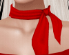 Choker Red Scarf Bow