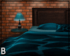Teal Couple Bed