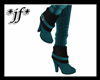 *jf* Teal Suede Blk Boot