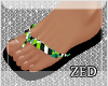 Aztec Green Sandals
