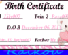 007 Birth Certificate