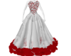 long white&red dress