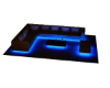 neon blue couch