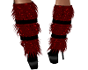 Sexy Drk Red fur boots
