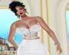corset lace white