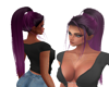 purple/black ponytail