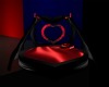 Red Leather  Heart Bed