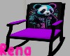 Neon Panda Rocking Chair