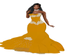 LACE TRIM GOLD GOWN