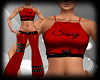 Sissy Red / Black Bow T