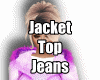 Jacket,Top,Jeans