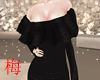 梅 black ruffles dress
