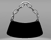 K black silver handbag
