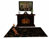 leopard fireplace