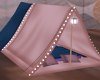 Cream Teal Tent