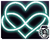 ☕| Teal Infinity Heart