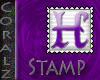 Purple "H" Stamp