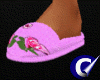Pink Roses Gems Slippers