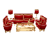 christmas couch red gold
