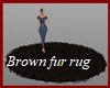 brown fur rug