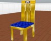 chaise bleu or