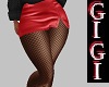 GM Leather w/fishnet RED