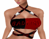 red blk bad girl top