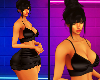Black Satin Set