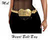 Heart Belt Bag GoldBlack