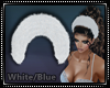 Fur Headband White/Blue