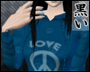[K] Love Peace hoodie bl