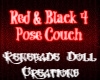 Red & Black 4 Pose Couch