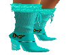 *F Teal Fall Boots