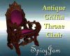 Antq Griffin Throne Chr3