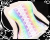 . rainbow plaid corset