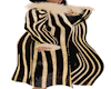 Zebra Skin coat fur trim