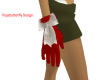red and beigr gloves