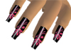 Black/Pink nails