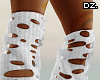 D. White Y2K Socks Boots