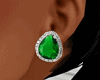 *L* Green Cristal Earrin