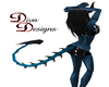 Blue/blk Demoness Tail